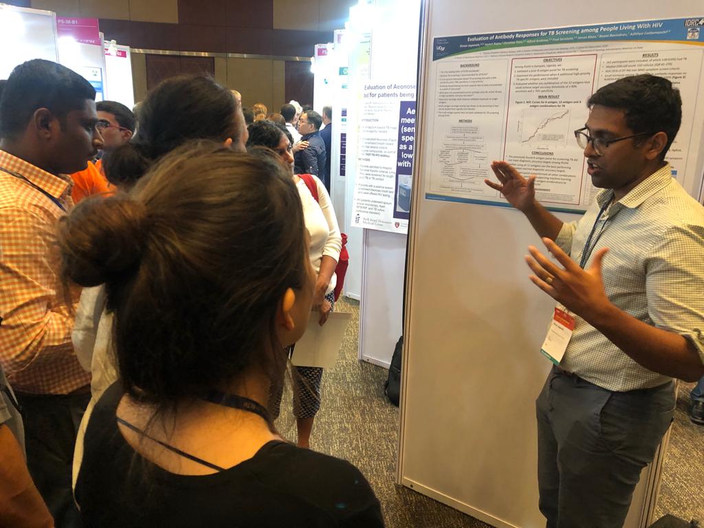 Devan Jaganath presenting poster at 50th Union conference